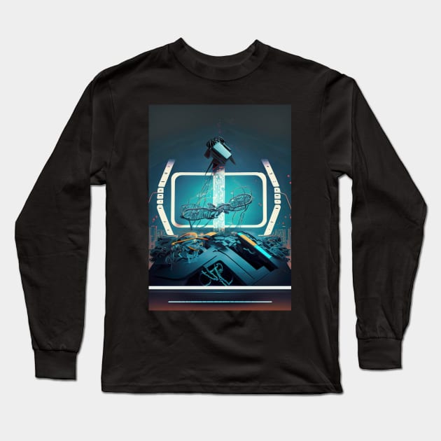 Virtuous Code Breaker - Hacker Art Long Sleeve T-Shirt by Salaar Design Hub